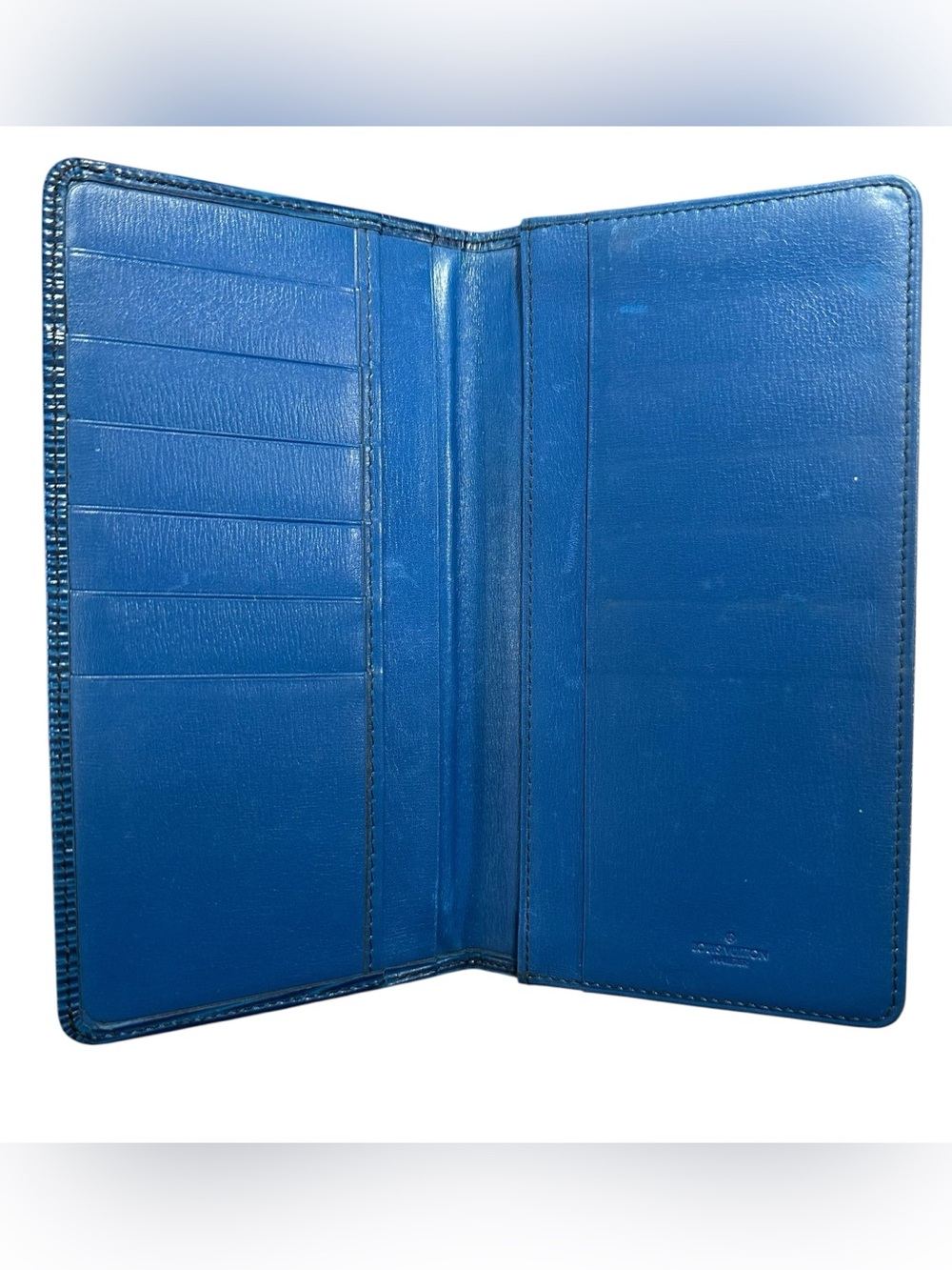 Louis Vuitton Blue Epi Leather Malletier Bifold Long Wallet - Picture 2 of 14